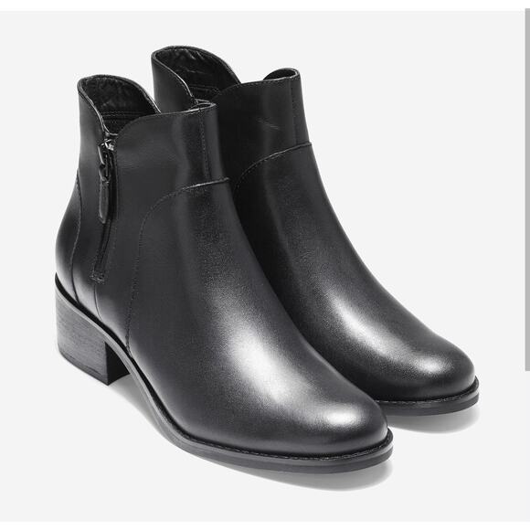 Cole Haan Black Waterproof Booties Boots - Picture 1 of 6